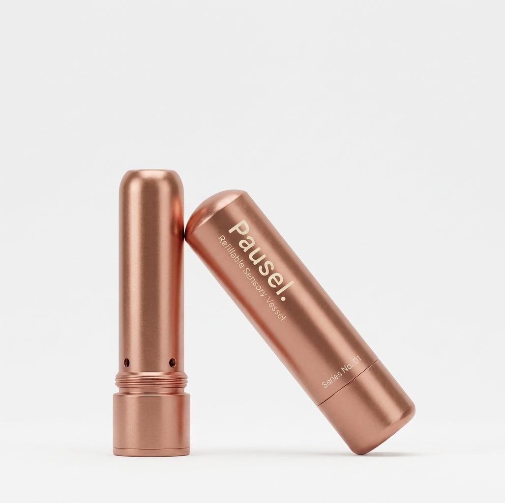PAUSEL-Vivid Citrus Nasal Inhaler Refillable for Motion Sickness